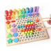 Joc Montessori 5 in 1 Logarithmic Plate Beads, din lemn 